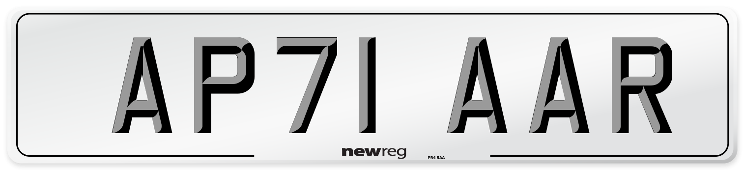 AP71 AAR Number Plate from New Reg